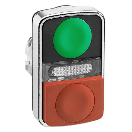 ГОЛОВКА КНОПКИ ДВОЙНАЯ БЕЗ МАРКИР + LED ZB4BW7L3740 | Schneider Electric