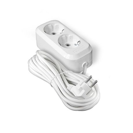 Удлинитель Е-302А ПВС 3*1,5 ,2 гнезда, с заземлением, 7м (еврослот) - 1720 Союз