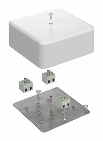 Коробка огнестойкая для кабель-канала 40-0470-FR2.5-6 Е15-Е60 (латунь) 103х103х45 IP42 6p, 2.5 мм.кв.| 40-0470-FR2.5-6-Е60 | Промрукав Строитель