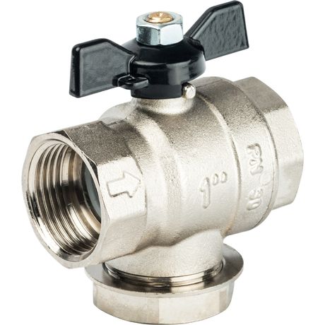 Кран шаровой с фильтром 1' ручка бабочка - SVF 0002 000025 STOUT RG008Q20QFKU3T