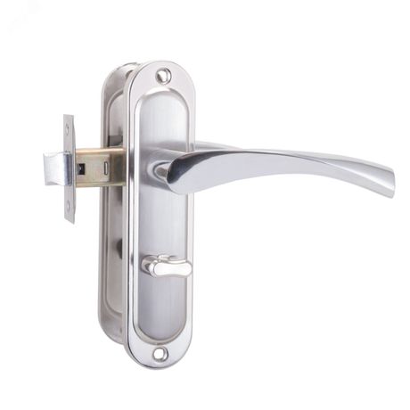 Защелка дверная левая с механизмом дополнительной фиксации изнутри, СТАНДАРТ ЗЩД 103/50 L SN никель матовый - 11306 ПТК