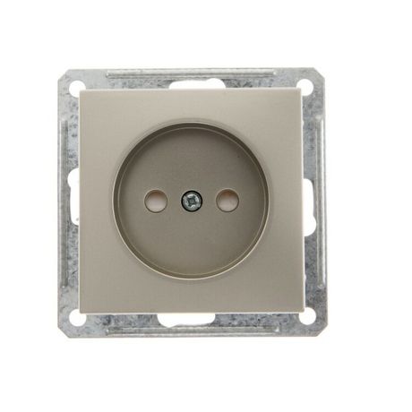 Розетка 1-м СП W59 16А IP20 без заземл. защ. шторки механизм шампань SE RS16-151-4-86 APC