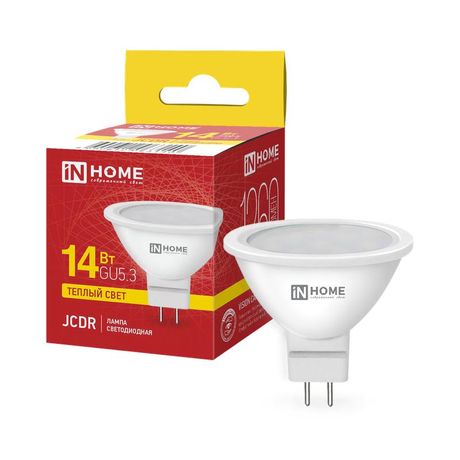 Лампа светодиодная LED-JCDR-VC 14Вт 230В GU5.3 3000K 1260Лм IN HOME - 4690612063140 IN HOME арт. 4690612063140