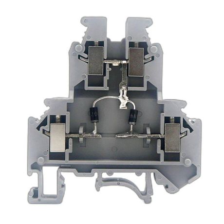 Клемма со встроенным диодом, винтовой зажим, 4 точки подключения, кв.мм, серая | GUR-D-E DKC ДКС