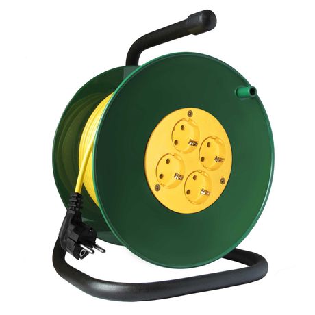 Удлинитель ТМ Союз силовой на катушке с 4 гнезда 3500 Вт заземлением 30м - 481S-3503