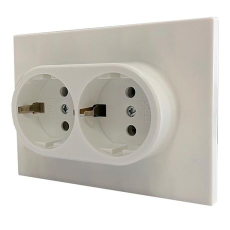 Механизм розетки 2-местн. с/з с з/ш СП Ugra 16А IP20 250В жемчуж. GUSI С11Р6-028
