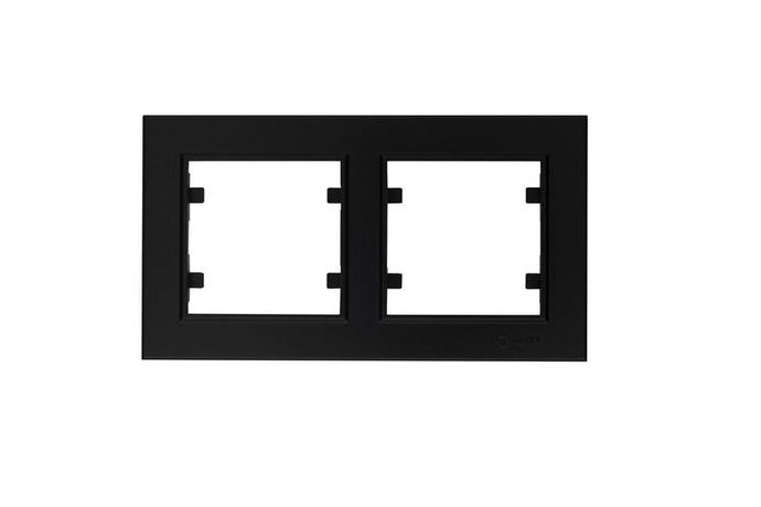 Рамка двойная горизонтальная Karea черн. Makel 56054702