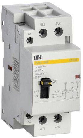 Контактор модульный с ручным управлением КМ63-11МР AC KARAT | MKK12-63-11 IEK