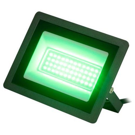 Прожектор светодиодный ДО-50Вт зеленый цвет свечения 5000Лм IP65 200-240В черный корпус 50w LPR-025-GREEN-050 - Б0064715 ЭРА