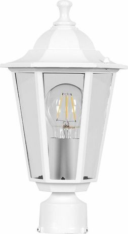 Светильник садово-парковый 6203 100W 230V E27 195*195*360мм белый ДИАМЕТР ОСНОВАНИЯ 65 мм | 11067 FERON