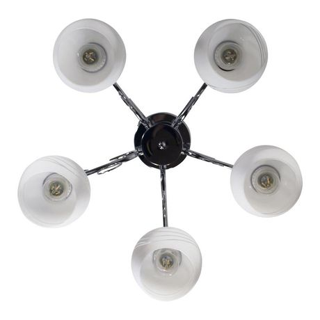 Светильник 11280-3/5 хром (Плафон 8317) НПБ 01-5х60-158 Е27 | 1005404870 Элетех