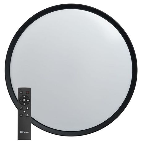 Светильник светодиодный управляемый с пультом 80W, Max. 5600Lm, 3000К-6500K, AL6240 “Simple matte” | 48073 FERON