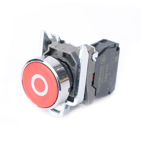 Кнопка модульная SB4 в сборе 22мм металл 1НЗ с маркировкой "О" красн. SE SB4BA4322 APC