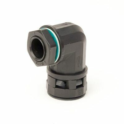 Монтажный комплект муфта 90 грд. труба-коробка DN 48 мм, М50х1,5, полиамид, цвет черный | PACN48M50N DKC ДКС