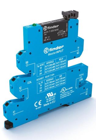 Интерфейсный модуль, твердотельное реле, серия MasterINPUT; выход 6A (24В DC); питание 125В AC/DC; категория защиты IP20 | 397001259024 Finder 39.70.0.125.9024