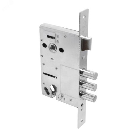 Корпус замка БУЛАТ ЗВ4-3(14).60.85.08 хром, без ручек, ц/механизма для металлических дверей - 14938 ПТК