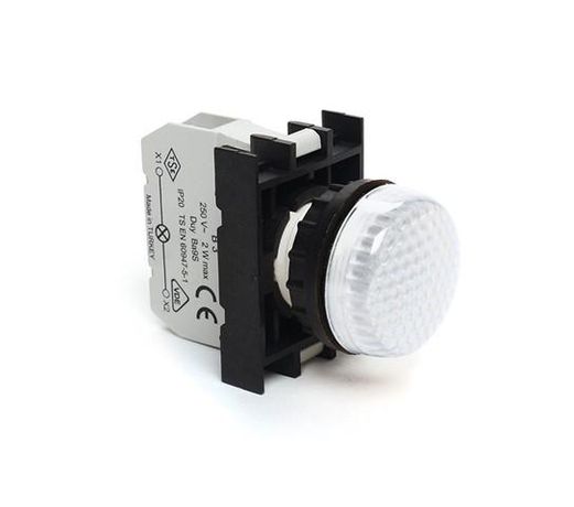 Арматура сигнальная для неоновой лампы (без лампы) бел. EMAS B030XB