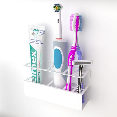 Держатель для хранения зубных щеток и аксессуаров ванны бел. Rexant 38-0704 MEET