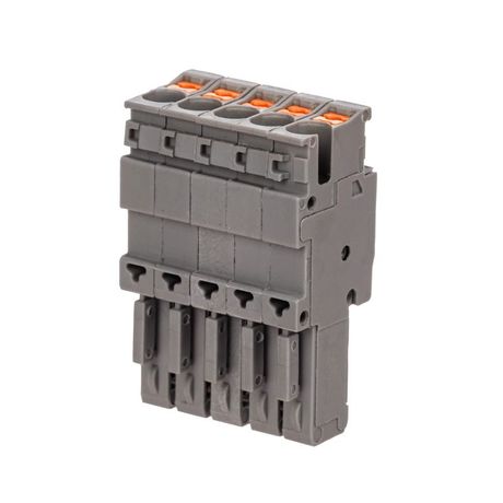 Штекер зажим push-in 5 точек подключения 2.5кв.мм сер. DKC VPR-P-2.5-5 ДКС