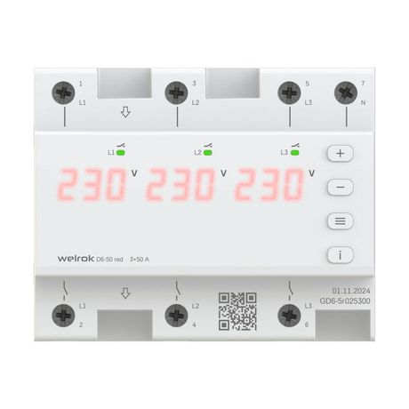 Реле напряжения D6-50 red Welrok 4660251140403