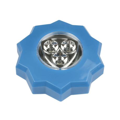 ААА пушлайт питание от 3-х батареек (в комплект не входят) син Uniel UL-00001988 Светильник-ночник DTL-357 Звезда/Blue/3LED/3