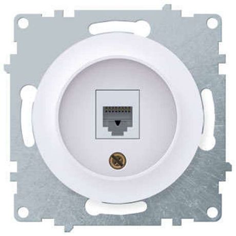 Механизм розетки комп. 1-м СП Florence 1xRJ45 кат.5e бел. 1E20701300 OneKeyElectro 2172770 ССТ