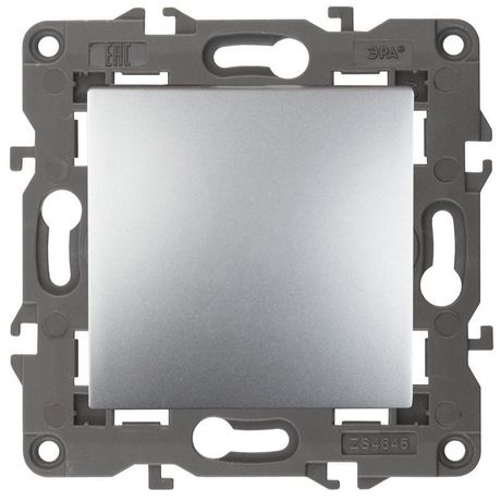 Кнопка 10АХ-250В Elegance алюм. 14-1111-03 ЭРА Б0047864