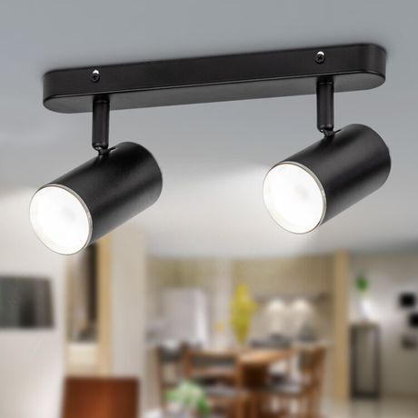 Светильник настенно-потолочный спот OL35-2 BK MR16 GU10 IP20 черный хром | Б0056364 ЭРА