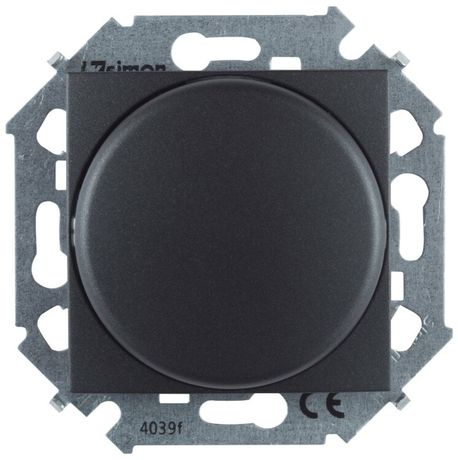 Светорегулятор поворотно-нажимной проходной S15 20-500Вт 230В графит Simon 1591790-038