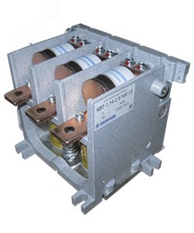 Контактор вакуумный КВТ-1,14-2,5/250-3 У3-Р, трёхполюсный, 380В, 4з+3р, нереверсивный, с реле РТТ327 221-260А, IP00. (ЭТ) - ET011627 Электротехник