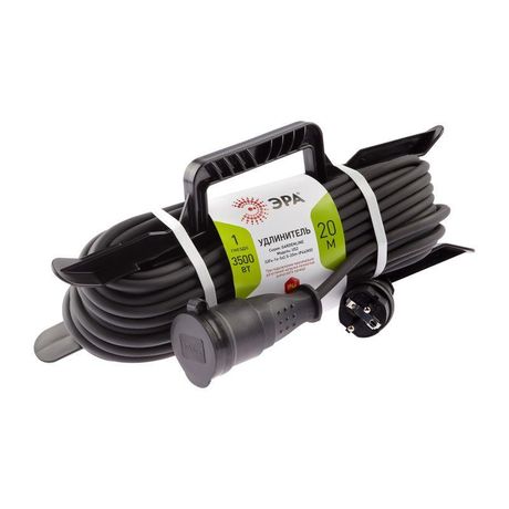 Удлинитель силовой UFx-1e-3x2,5-20m-IP44(KG) на рамке с заземлением 1 розетка 20 м КГ 3х2,5мм2 - Б0050871 ЭРА