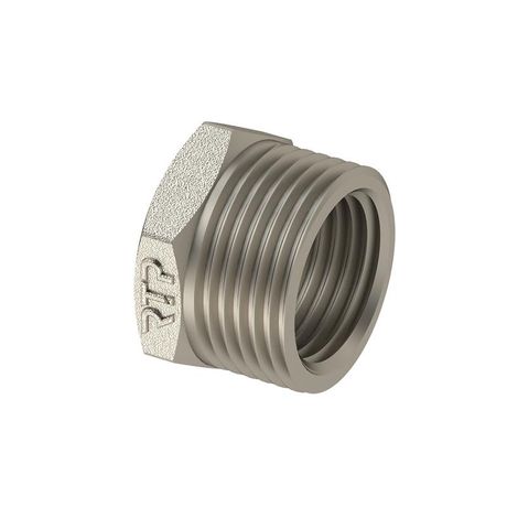 Футорка латунь внутр./наружн. резьба 1/2х3/8дюйм никель RTP 25121