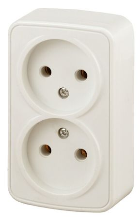 Розетка однофазная наружная (открытой установки) без шторок слоновая кость 16А 250В IP20 3-203-02 Intro Polo - Б0053567 ЭРА