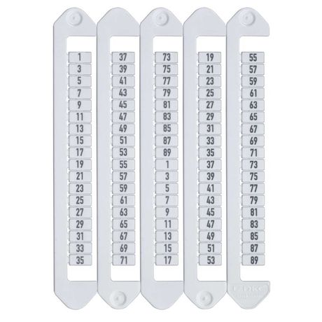 Маркировка для клемм, ширина 5 мм, от 2 до 90, вертикальная ориентация | NUTB-5-2-90V DKC ДКС