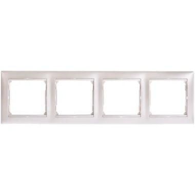 Рамка 4-м Valena горизонт. жемчуж. (блист.) IEK 694381 Legrand (группа IEK)