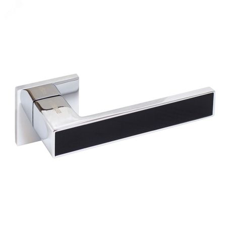 Комплект ручек АЛЛЮР АРТ ЛАНА CP/BL (86215) хром/черный ЗАЩИТ.ПЛЕНКА - 13795 ПТК