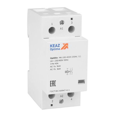 Контактор модульный OptiDin MK-100-4020-230AC (L) | 343732 КЭАЗ