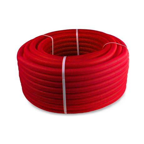 Труба гофрированная ПНД d28мм внутр. d25мм красн. (уп.50м) RTP 35400