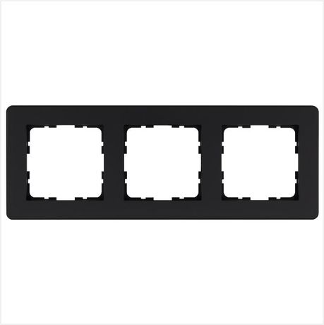 Рамка G-Flex 3-постовая, цвет черный матовый (soft touch) - G1103PB Jasmart