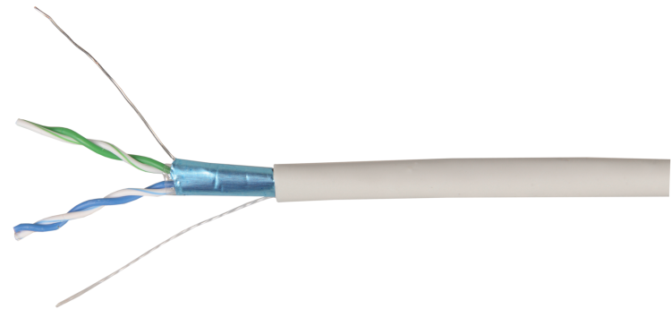 Кабель витая пара F/UTP категория 5E 2 пары LSZH белый GENERICA - BC1-C5E02-328-305-G IEK
