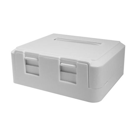 Корпус розетки для двух вставок типа Keystone Jack, белая | 10-0311 SUPRLAN Net.on