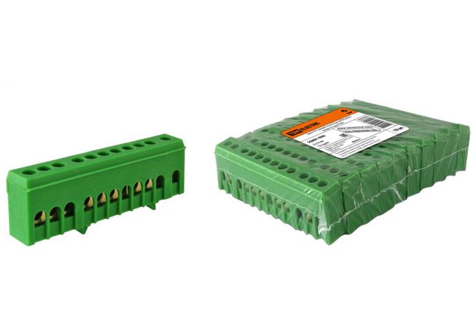 Шина "N" нулевая в изоляторе на DIN-рейку 6x9мм 12 групп | SQ0801-0083 TDM