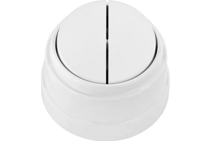 Выключатель проходной 2-кл. ОП РЕТРО 10А бел. Bylectrica А6+6 10-2263