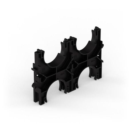 Кластер для двустенных труб d50 мм, двойной, двухсторонний (103 шт/кор) | PR13.02567 Промрукав Строитель