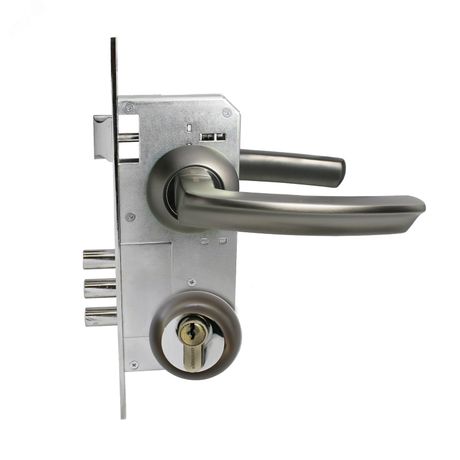 Замок врезной цилиндровый с ручками для деревянных дверей АЛЛЮР АРТ ЗВ4-85А.1140 графит - 12249 ПТК