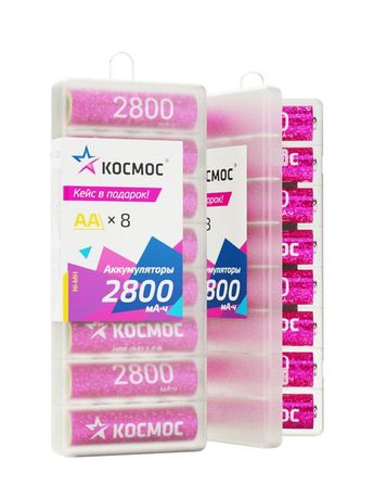 Аккумулятор R6 (АА) 2800mAh Ni-Mh 8 шт в боксе, КОСМОС - KOCR6NIMH2800mAh8B