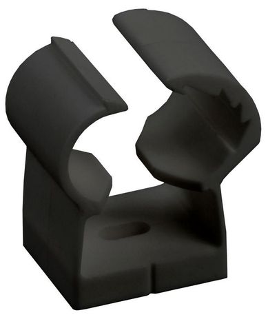 Клипса с фиксатором для гладких труб d=35-42мм черная (12шт/упак) IEK - CTA00D-FL-035-K02