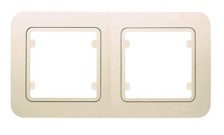 Рамка+вставка 2-м Lillium крем. 18012702 Makel