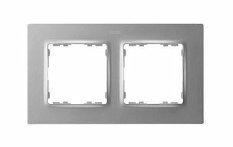 Рамка на 2 поста цвета холодный алюминий S82 Concept | 8200627-093 Simon