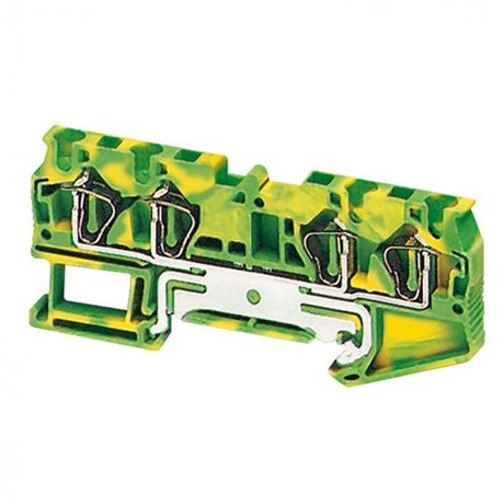 Клеммник пружинный с заземлением 4мм.кв 4 точки подключения - NSYTRR44PE Schneider Electric